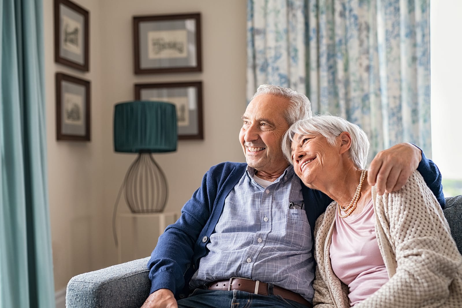 Happy senior couple with great health insurance